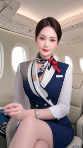美女空姐飞机上谈恋爱，川航乘务长与机长甜蜜爱情故事